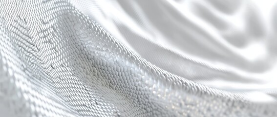 Poster - panoramic background with a randomized white honeycomb hexagon design, offering space for copying