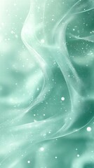 Aufkleber - A soft, ethereal fabric with a light turquoise hue and sparkling particles.