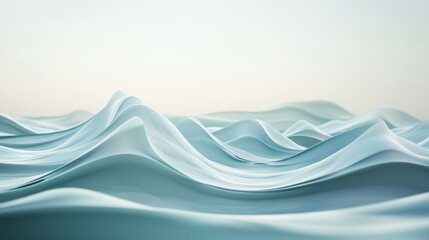 Poster - A 3D illustration of an abstract, wavy, and swirling shape, perfect for a luxurious, stylized background or wallpaper
