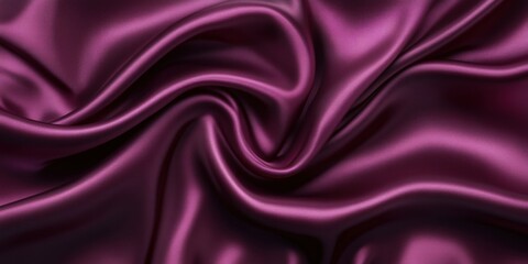 Poster - A close-up of luxurious purple satin fabric, showcasing its smooth texture and sheen.