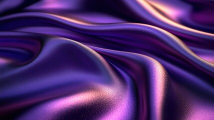 Aufkleber - A close-up of flowing purple fabric, showcasing its smooth texture and vibrant sheen.