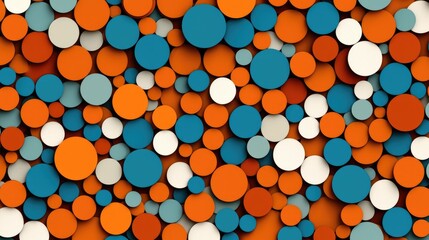 Poster - Dynamic colorful circles abstract art digital design creative background vibrant environment aesthetic viewpoint visual concept