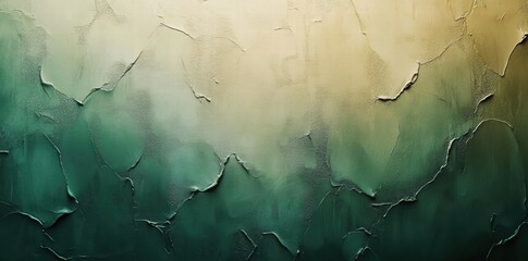 Poster - Abstract textured background with a gradient of green and beige tones.