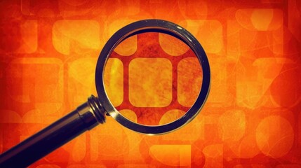 Poster - Exploring creativity through a magnifying glass artistic studio digital art vibrant colors abstract view conceptual focus