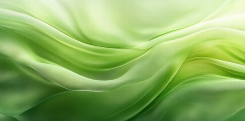 Poster - A soft, flowing green fabric texture creating a serene and calming atmosphere.