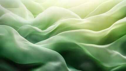 Poster - A soft, flowing texture in shades of green, evoking tranquility and nature.