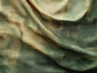Poster - A close-up of softly draped fabric showcasing a gradient of earthy colors.