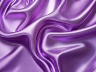 Poster - A close-up of smooth, flowing purple satin fabric showcasing its texture and sheen.