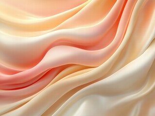 Poster - A soft, flowing fabric in warm pastel colors, creating a gentle and soothing visual effect.