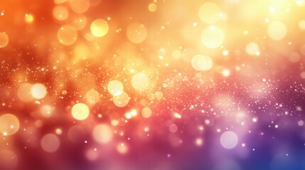 Poster - A vibrant, blurred background filled with colorful bokeh lights for artistic use.