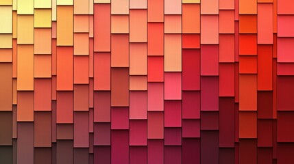 Poster - A vibrant abstract pattern of overlapping squares in shades of red and orange.