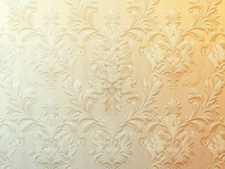Poster - Elegant embossed wallpaper with floral patterns in soft tones.