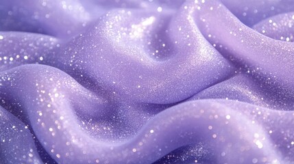 Poster - A close-up of shimmering lavender fabric with sparkling details.