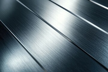 Aufkleber - Close-up of brushed metal surface with reflective lines and texture.