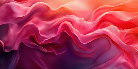 Poster - A flowing abstract design with soft, colorful fabric-like textures.