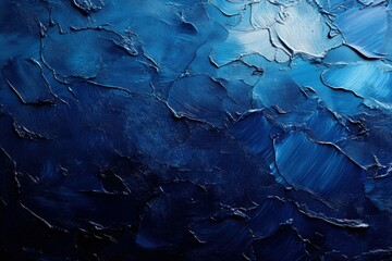 Poster - Abstract blue texture resembling ocean waves or water surface.