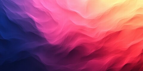 Poster - Abstract gradient waves in vibrant colors creating a smooth, flowing texture.