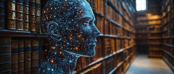 Poster - A digital library of the future, driven by AI, featuring interactive content and advanced search capabilities