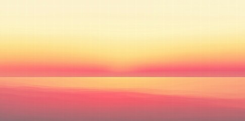 Aufkleber - A serene gradient sunset over calm waters, evoking tranquility and reflection.