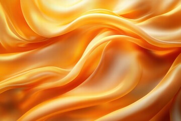 Aufkleber - A flowing, silky fabric in vibrant orange hues, creating a sense of elegance and warmth.