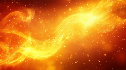 Poster - A vibrant swirl of golden light and particles, evoking warmth and energy.