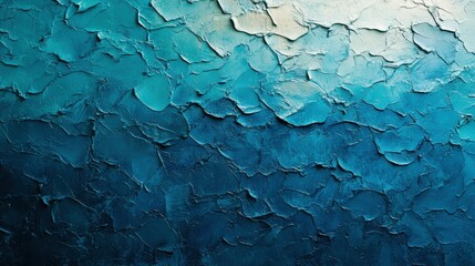 Poster - An abstract textured surface in varying shades of blue, resembling water or sky.