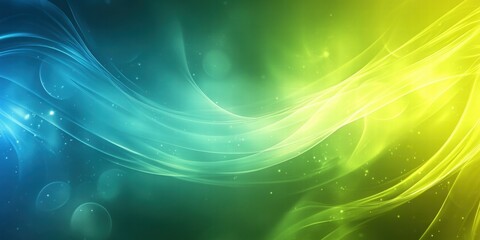 Aufkleber - Abstract wave design with vibrant blue and green hues, creating a dynamic visual effect.