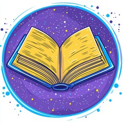 Poster - An open book icon featuring a gradient design, representing knowledge and learning