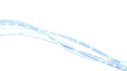 Poster - Abstract blue wave lines on white background