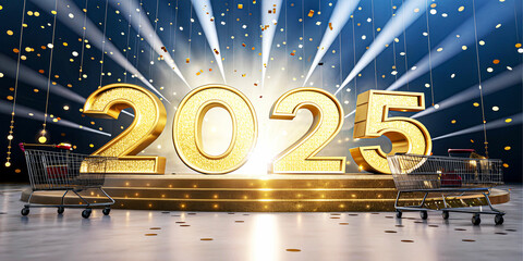 Wall Mural - 2025 new year 