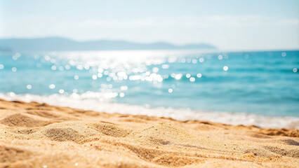 Wall Mural - Beach Summer Defocused Background With Glittering Of Sunlights