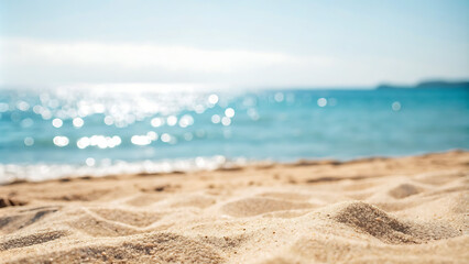 Wall Mural - Beach Summer Defocused Background With Glittering Of Sunlights