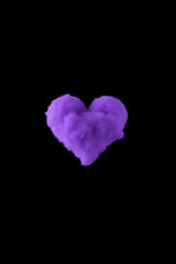 Poster - Purple heart shaped cloud