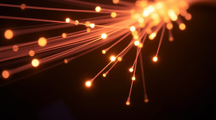 Poster - Abstract fiber optic light streaks