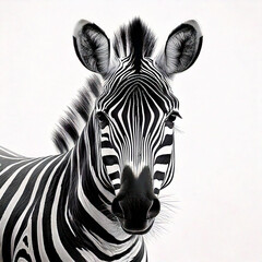 Wall Mural - zebra close up