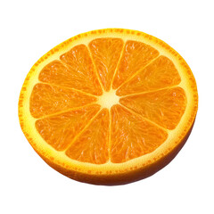 Wall Mural - fresh Orange slice isolated on transparent background. generative ai