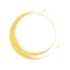 Wall Mural - gold glitter round frame, the golden circle, a round frame of glittering beauty