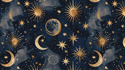 celestial seamless pattern wallpaper