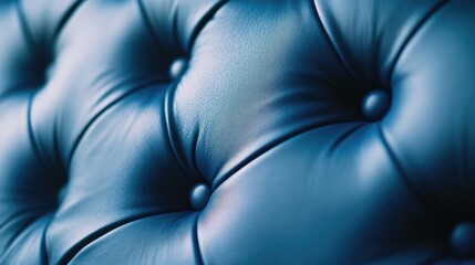 Sticker - Blue Leather Couch Close Up