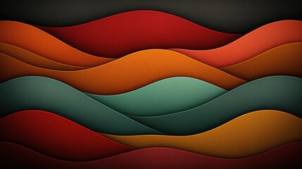 Poster - Dynamic waves of bold colors abstract design digital art modern aesthetics close-up view visual harmony