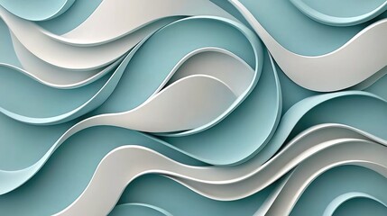 Poster - Flowing waves design abstract art digital background modern textured visual concept