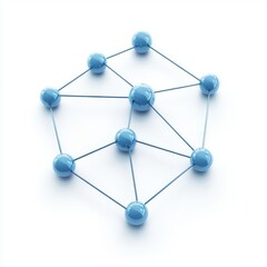 Poster - Abstract blue network structure, symbolizing connectivity and data relationships.