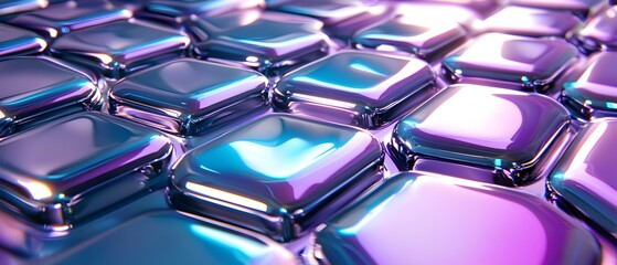 Poster - A chain of purple links