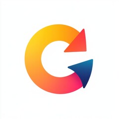 Poster - Vibrant circular logo with gradient colors and directional arrows symbolizing refresh and innovation.