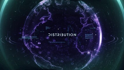 Digital Data Particle Earth distribution