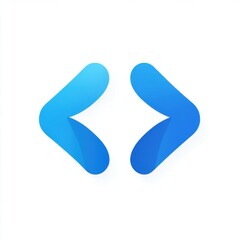 Poster - Abstract blue logo design featuring dynamic shapes and curves.