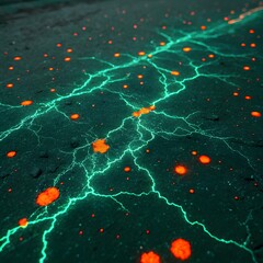 Wall Mural - red and green