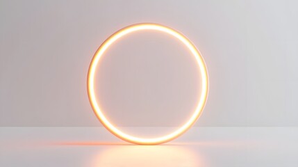 Poster - Illuminated Oval Ring Abstract Modern Design