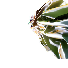 Poster - A mesmerizing swirl of iridescent fabric catching the light in a vibrant display