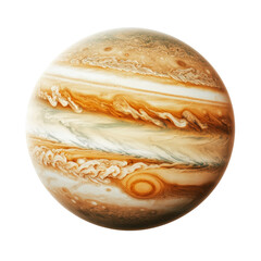 Wall Mural - jupiter planet isolated on white background. celestial body in solar system